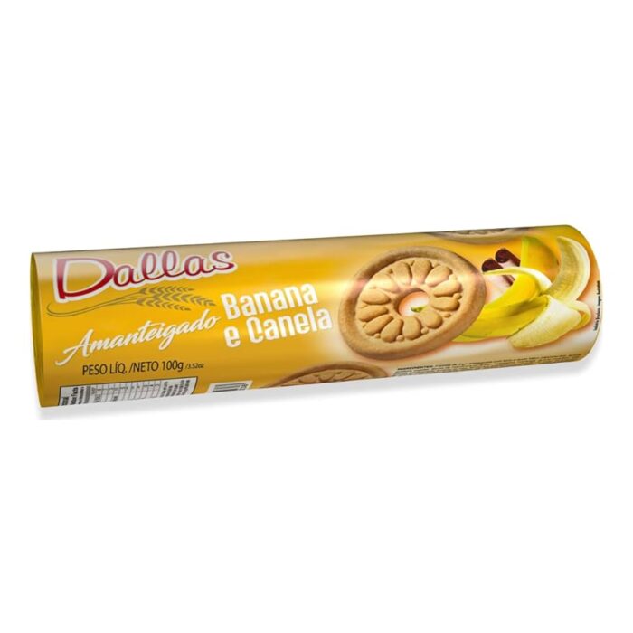 Bolacha Amanteigado 100G banana e canela