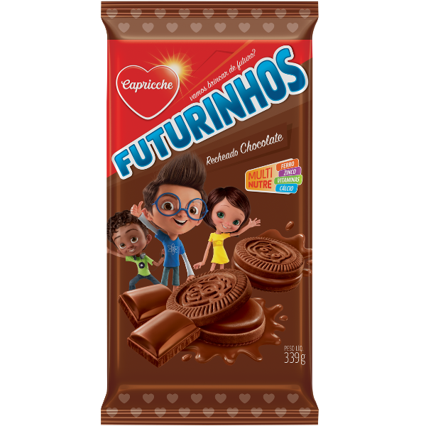 Bolacha Futurinho Recheado Chocolate Capriche2 Bolacha Futurinho Recheado Chocolate Capriche2