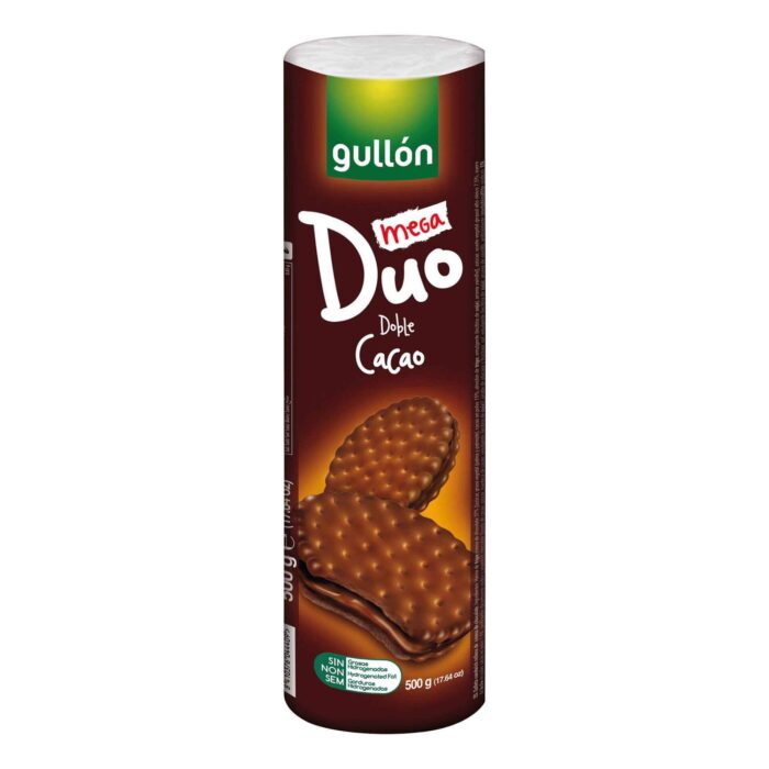 Bolacha Gullón Mega Duo Cacau 500g Bolacha Gullón Mega Duo Cacau 500g