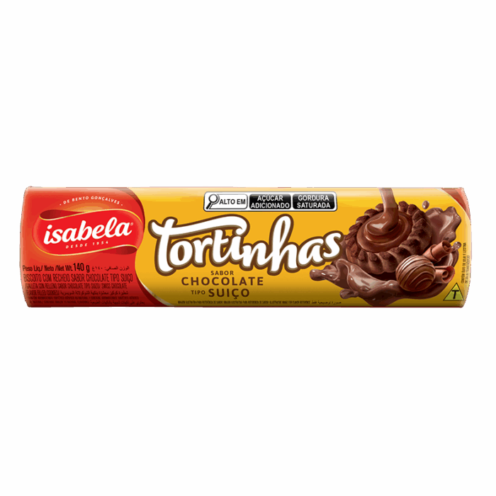 Bolacha Isabela Tortinha 140G chocolate Bolacha Isabela Tortinha 140G chocolate