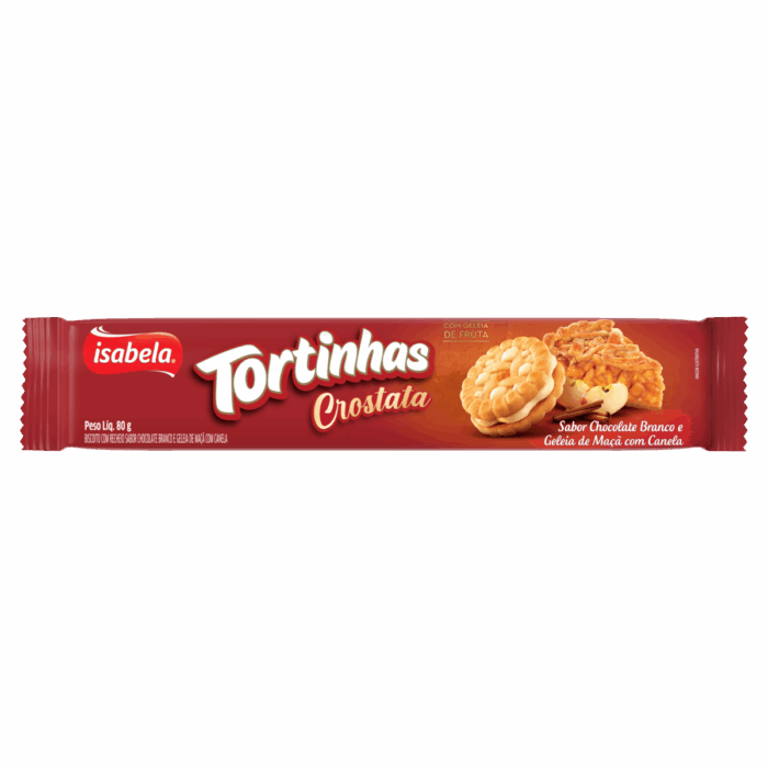 Bolacha Isabela Tortinha Crostata 80G chocolate branco Bolacha Isabela Tortinha Crostata 80G chocolate branco