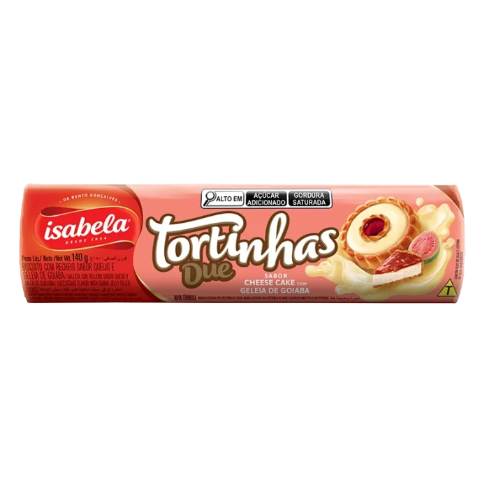Bolacha Isabela Tortinha Due Cheesecake Geleia goiaba Bolacha Isabela Tortinha Due Cheesecake Geleia goiaba
