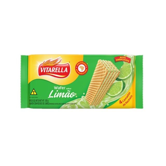 Bolacha Vitarella Waffer 100Gr limão Bolacha Vitarella Waffer 100Gr limão