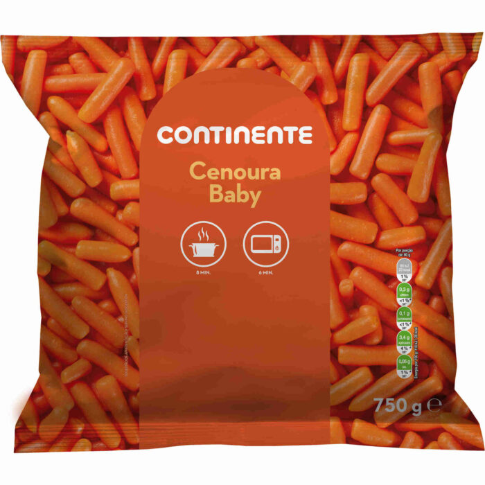 Cenoura Congelado Baby Continente 750g Cenoura Congelado Baby Continente 750g