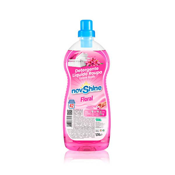 Detergente Liquido Roupa Novshine Floral 1,5l Detergente Liquido Roupa Novshine Floral 1,5l