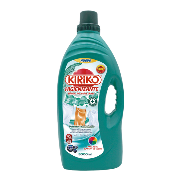 Detergente Liquido para Roupa Higienizante Kiriko 3l Detergente Liquido para Roupa Higienizante Kiriko 3l