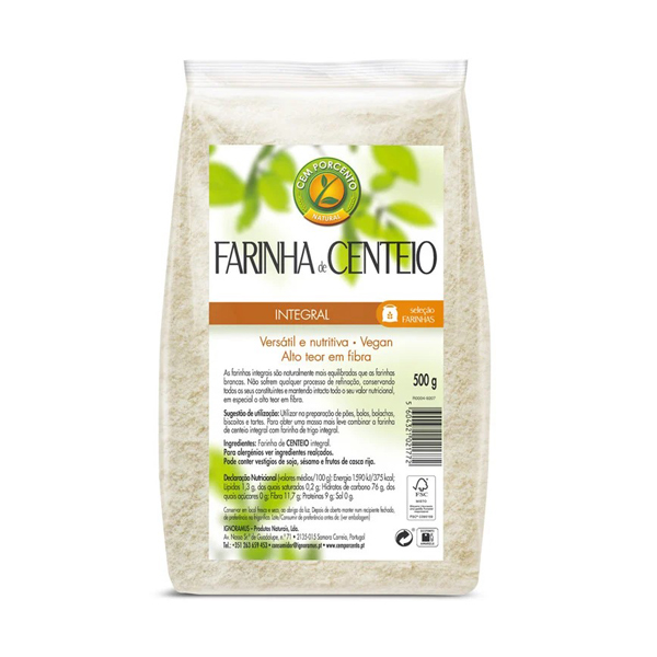 Farinha De Centeio Integral Cem Porcento 500gok Farinha De Centeio Integral Cem Porcento 500gok
