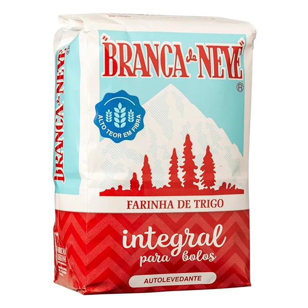 Farinha Integral Para Bolos Branca de Neve 500g Farinha Integral Para Bolos Branca de Neve 500g