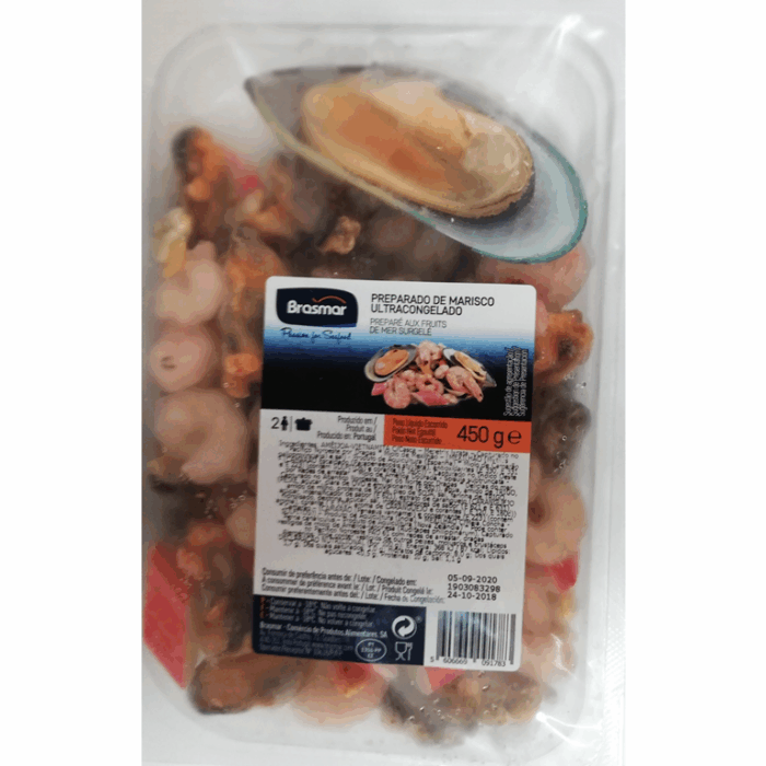 Preparado De Marisco Congelado Brasmar 450g Preparado De Marisco Congelado Brasmar 450g