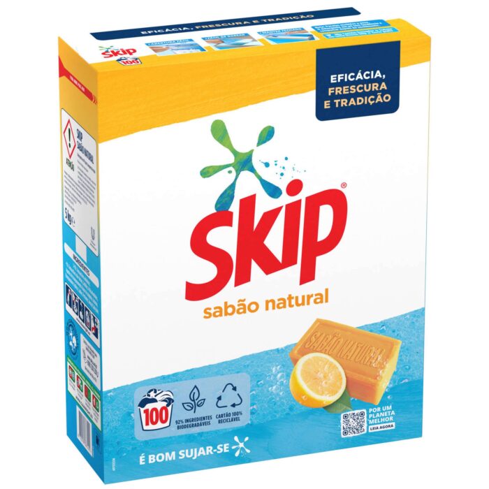 Skip Máquina 90 doses Sabão Natural 5,4kg Skip Máquina 90 doses Sabão Natural 5,4kg