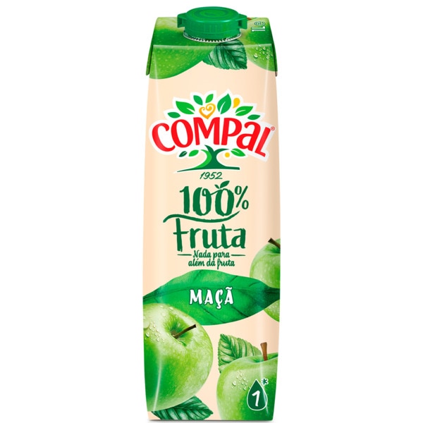 Sumo Compal Clássico 100% 1L_maca_verde Sumo Compal Clássico 100% 1L_maca_verde