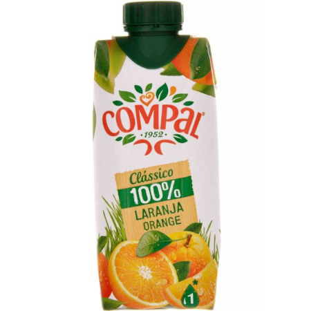 Sumo Compal Clássico 100% 330ML_laranja Sumo Compal Clássico 100% 330ML_laranja