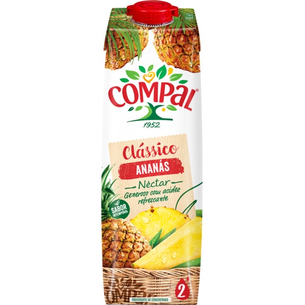 Sumo Compal Clássico Ananás 1 L Sumo Compal Clássico Ananás 1 L