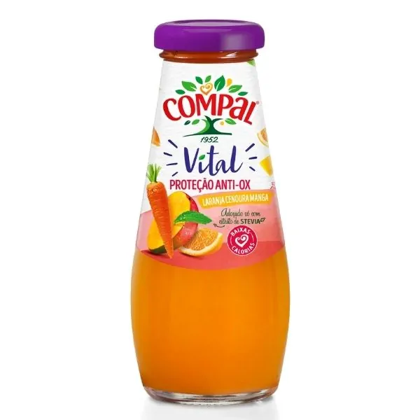 Sumo Compal Laranja Cenoura Manga 200ml Sumo Compal Laranja Cenoura Manga 200ml
