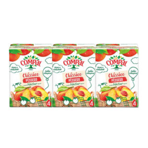 Sumo Compal Pêssego Cx18 Unidades 330ml