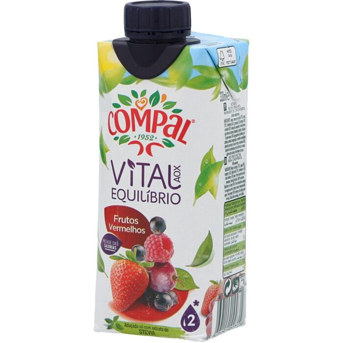 Sumo Compal Vital 330ML_frutos vermelhos Sumo Compal Vital 330ML_frutos vermelhos
