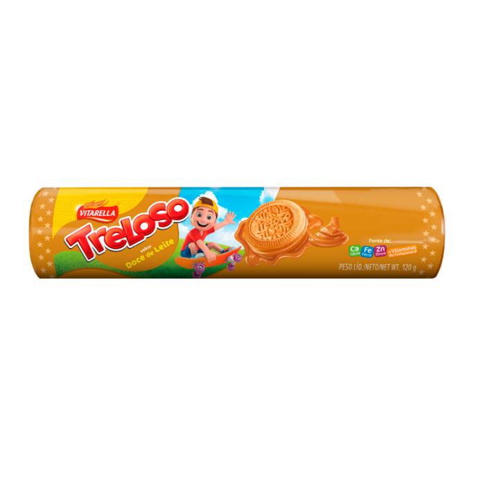 Bolacha Treloso Vitarella Doce de Leite 120g