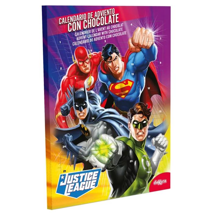 Calendadrio Licenc. Choc. Leite Liga Justice 50g Calendadrio Licenc. Choc. Leite Liga Justice 50g