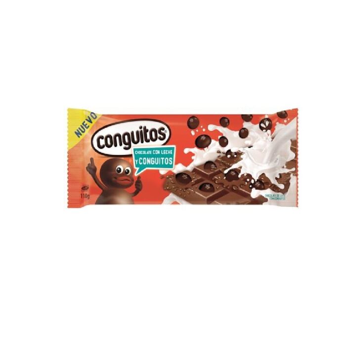 Chocolate Tableta Leite Conguitos 110g Chocolate Tableta Leite Conguitos 110g