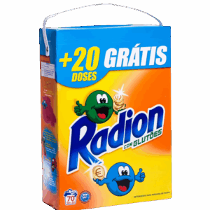 Detergente 70 Doses Radion com Glutões 3,57kg