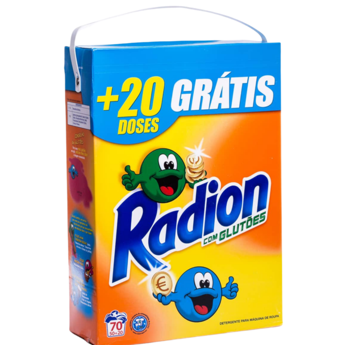 Detergente 70 Doses Radion com Glutões 3,57kg Detergente 70 Doses Radion com Glutões 3,57kg