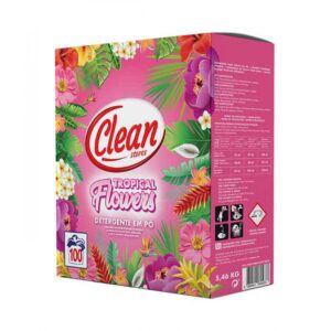 Detergente Em Pó Clean Stores Tropical Flowers 100 Doses