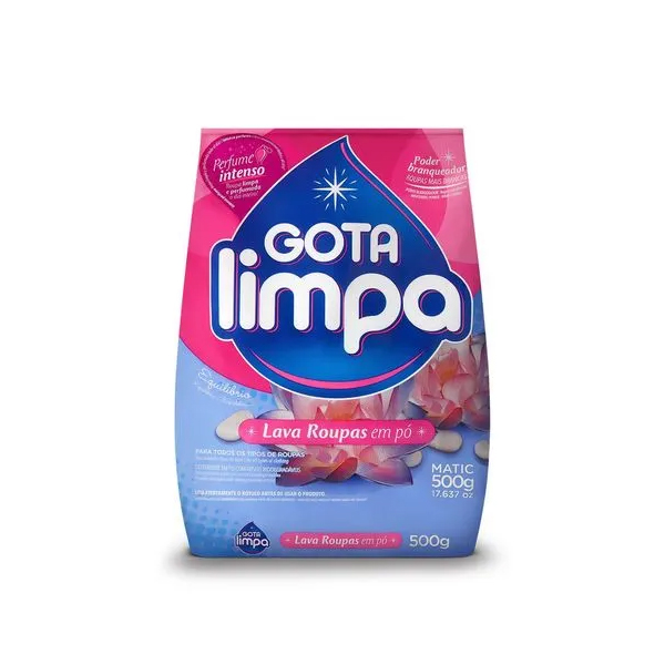 Detergente Em Po Gota Limpa Equilibrio 500g Detergente Em Po Gota Limpa Equilibrio 500g