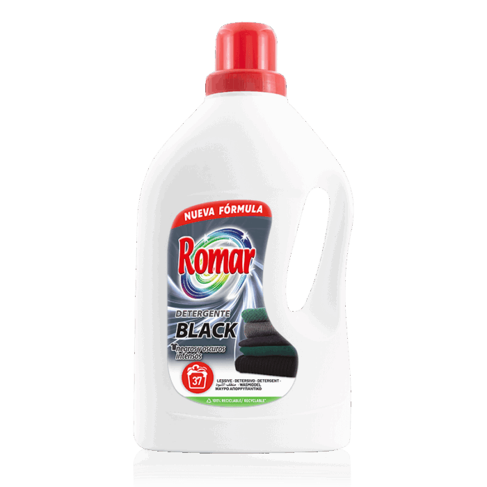 Detergente Liquido Roupa Preto Romar 2l Detergente Liquido Roupa Preto Romar 2l