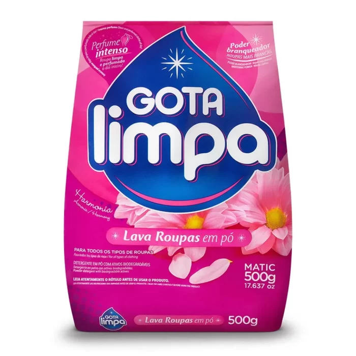Detergente em Pó Gota Limpa Harmonia 500g Detergente em Pó Gota Limpa Harmonia 500g