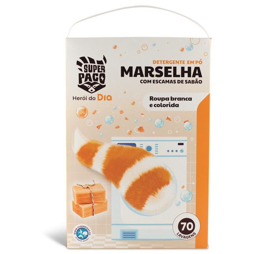 Detergente em Pó Marselha Super Paco 70 Lavagens 4,55kg Detergente em Pó Marselha Super Paco 70 Lavagens 4,55kg