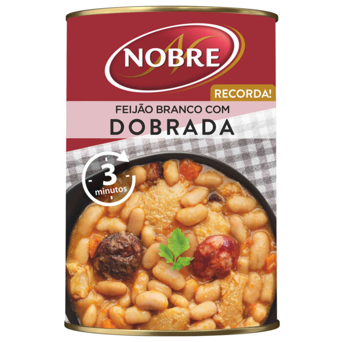 Dobrada com Feijão Branco Nobre 420 G Dobrada com Feijão Branco Nobre 420 G
