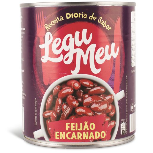 Feijão Encarnado Lata Legumeu 820gr Feijão Encarnado Lata Legumeu 820gr
