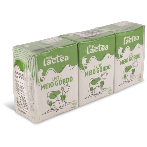Leite Meio Gordo Láctea Dia 200ml2 Leite Meio Gordo Láctea Dia 200ml2