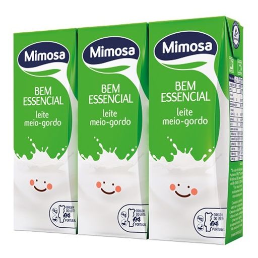 Leite Mimosa Meio Gordo Embalagem 6x1l Leite Mimosa Meio Gordo Embalagem 6x1l