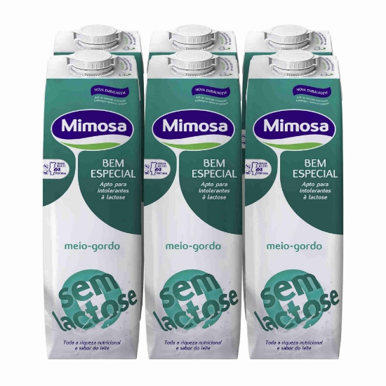 Leite Mimosa Meio Gordo sem Lactose 6x1 Leite Mimosa Meio Gordo sem Lactose 6x1