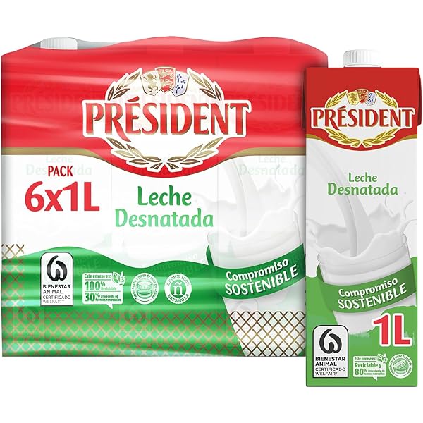 Leite President Meio Gordo 6 x 1l Leite President Meio Gordo 6 x 1l