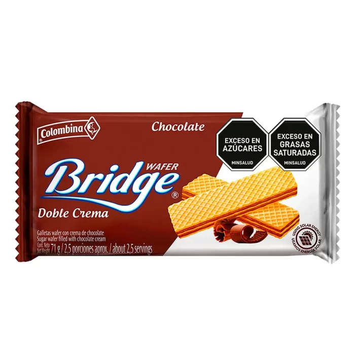 Bolacha Bridge 71 G chocolate colombiana Bolacha Bridge 71 G chocolate colombiana