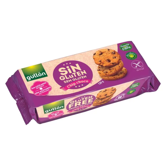 Bolacha Gullon Sin Gluten Chip Choco 130g Bolacha Gullon Sin Gluten Chip Choco 130g