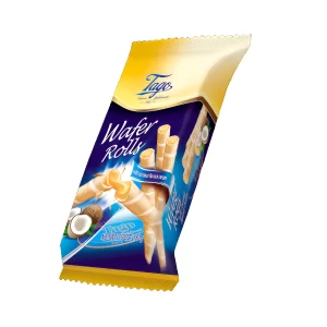 Bolacha Tagos Wafer Rolls Coconut 150g