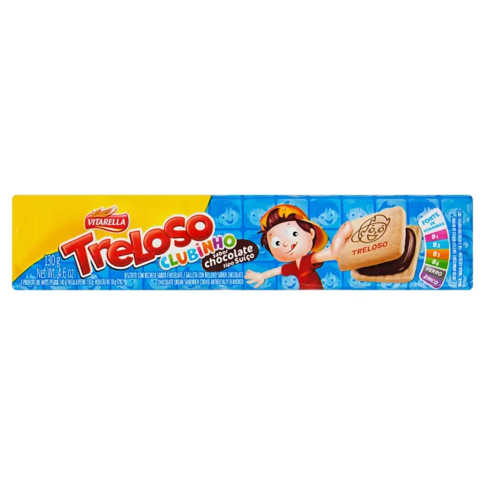 Bolacha Treloso Clubinho Chocolate Suico 130g