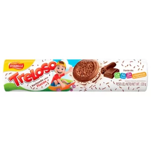 Bolacha Treloso Recheado Sabor Flocos 130g