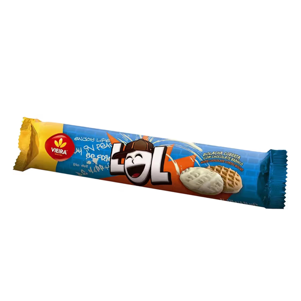 Bolacha Vieira Lol Choco Branco 135 G Bolacha Vieira Lol Choco Branco 135 G