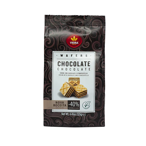 Bolacha Vieira Wafers Chocolate 125g Bolacha Vieira Wafers Chocolate 125g
