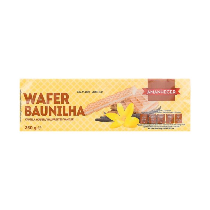 Bolacha Wafer Baunilha Amanhecer 250g Bolacha Wafer Baunilha Amanhecer 250g