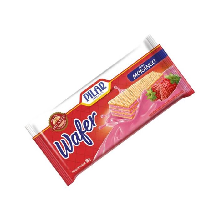Bolacha Wafer Morango Pilar 80g2 Bolacha Wafer Morango Pilar 80g2