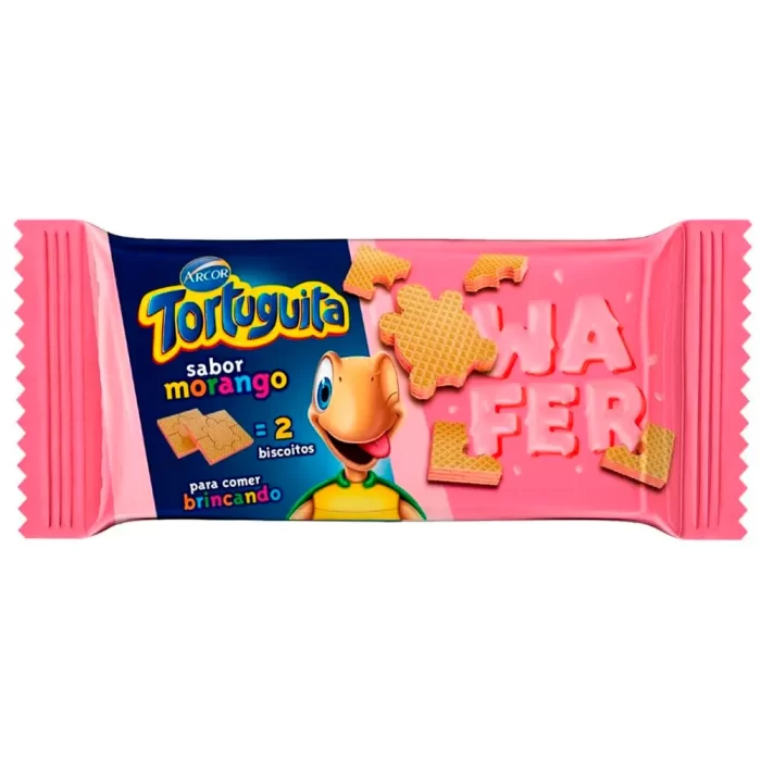 Bolacha Wafer Tortuguita Morango 85g