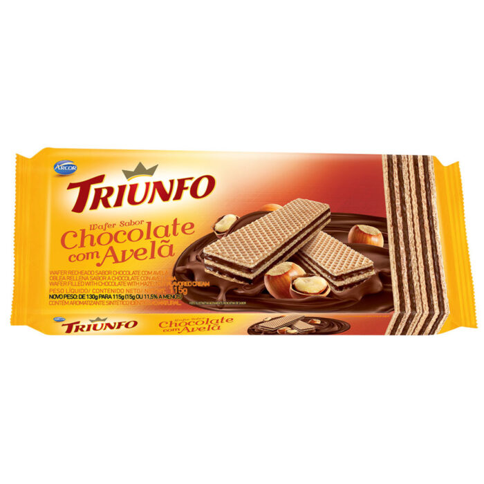 Bolacha Wafer Triunfo Chocolate C Avela 115g Bolacha Wafer Triunfo Chocolate C Avela 115g