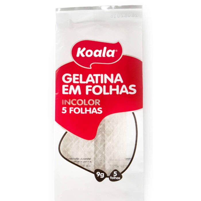 Gelatina Em Folha Koala 5 folhas Incolor 9g2