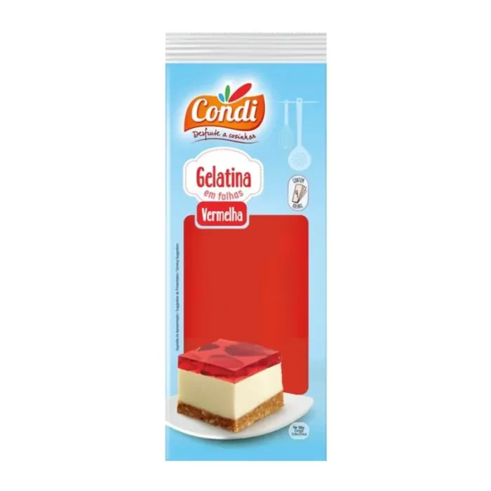 Gelatina Em Folhas Vermelha Condi 7g Gelatina Em Folhas Vermelha Condi 7g