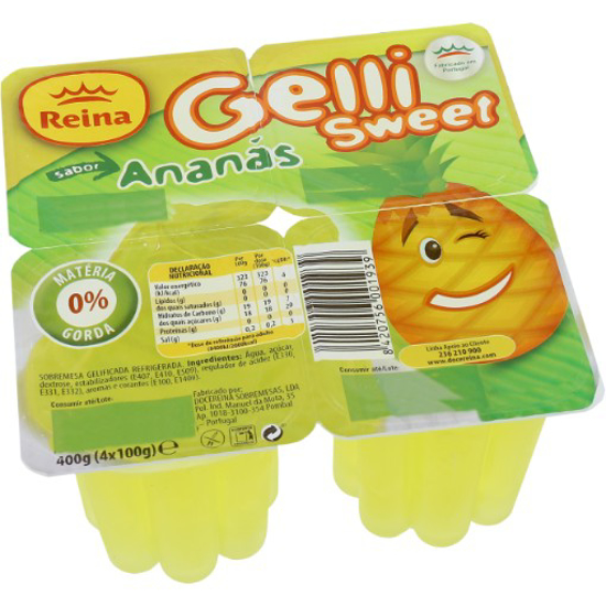 Gelatina Gelli-Sweet Ananás 4x100 G Gelatina Gelli-Sweet Ananás 4x100 G